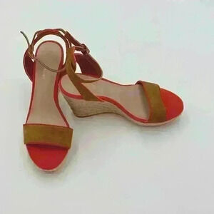 Saks Fifth Avenue Espadrilles - Cognac Tan & Orange - Size 7.5